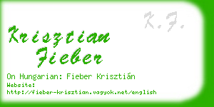 krisztian fieber business card